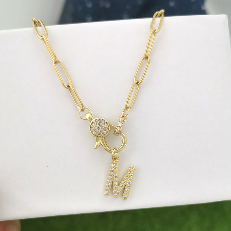 Birth Flower Necklace - CZ Lobster Clasp Necklace Women Men