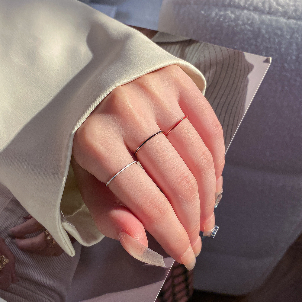 Titanium Steel Rose Gold Color - đánh giá và giá Initial Ring Custom