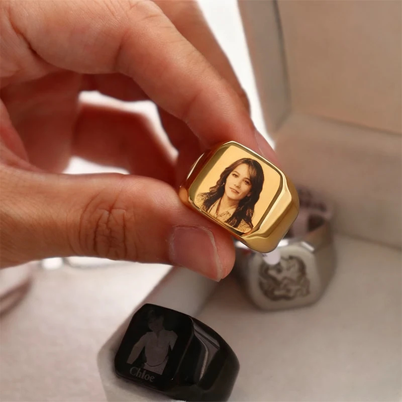 Stainless Steel Jewelry anillo - đánh giá và giá Initial Ring Custom