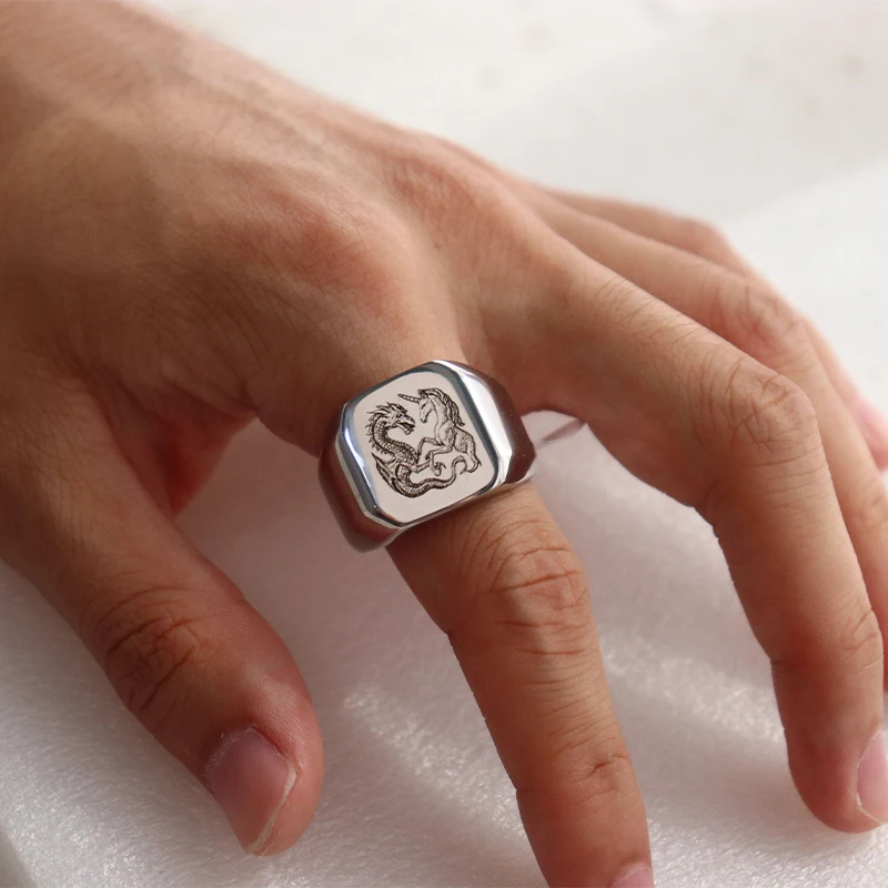 Stainless Steel Jewelry anillo - đánh giá và giá Initial Ring Custom